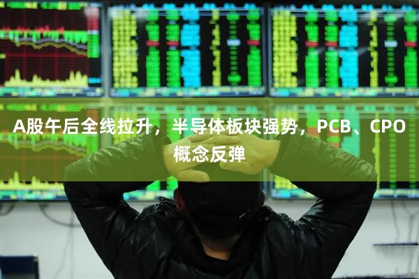 A股午后全线拉升，半导体板块强势，PCB、CPO概念反弹